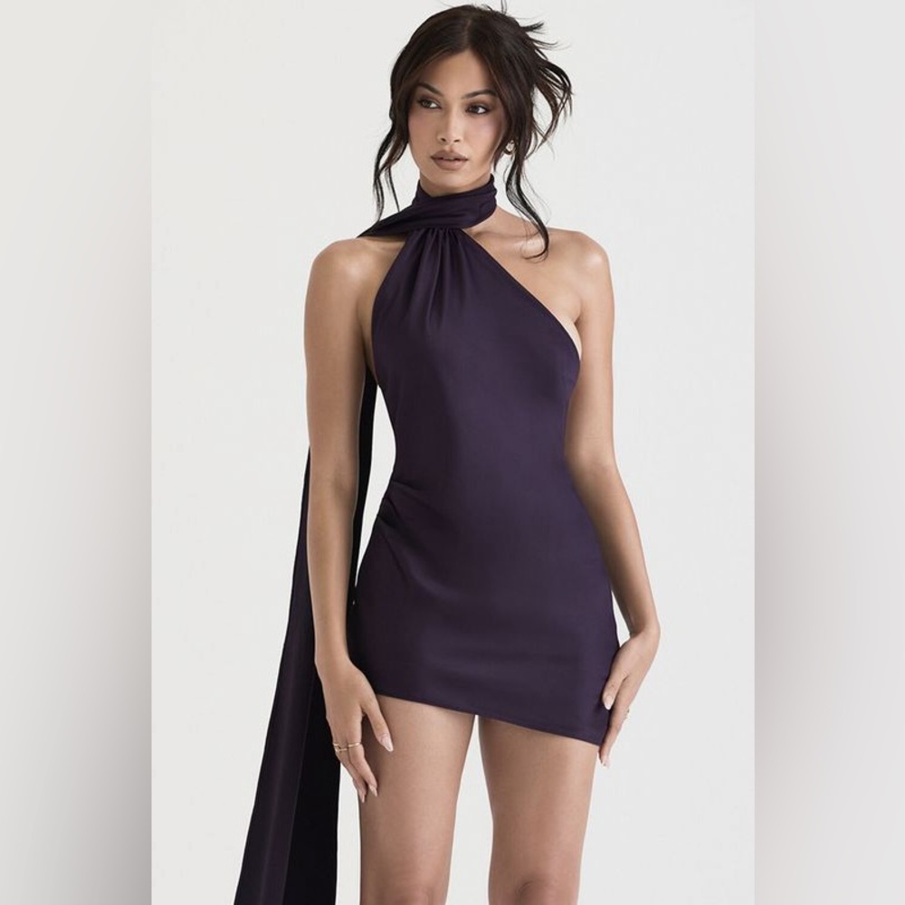 Purple satin (stretchy) sz 6